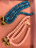 Capri Blue Heart Necklace