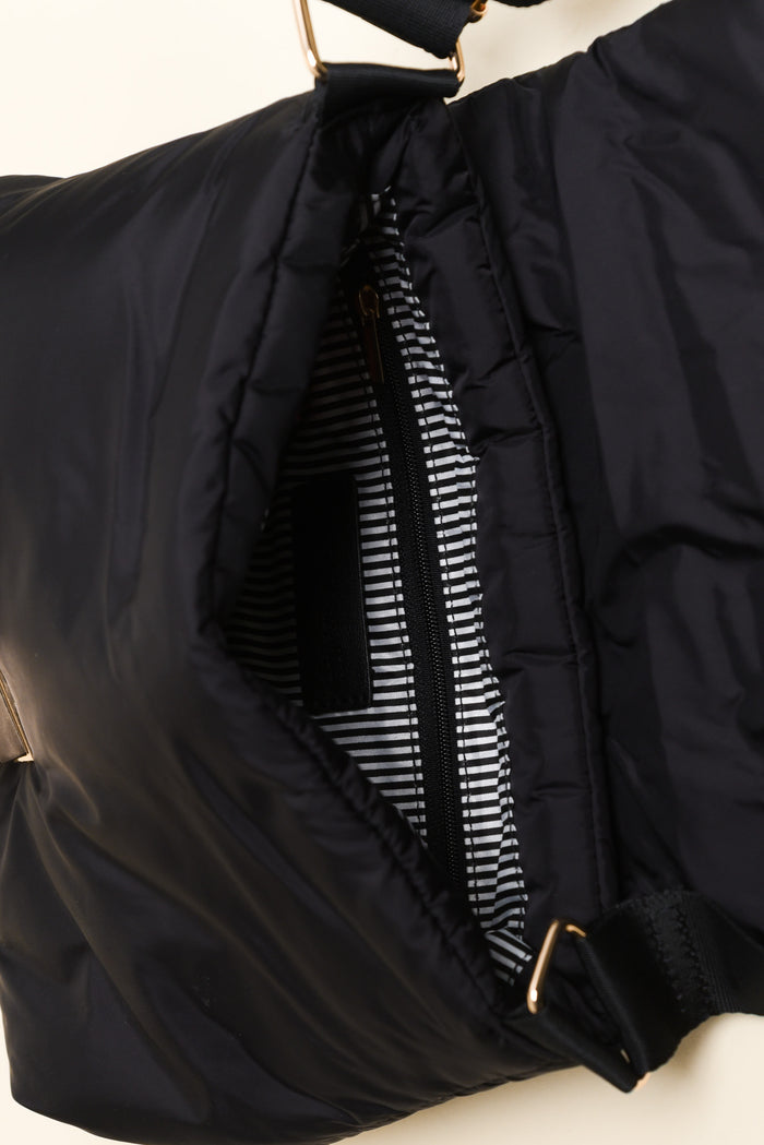 Casa Black Puffer Crossbody Bag