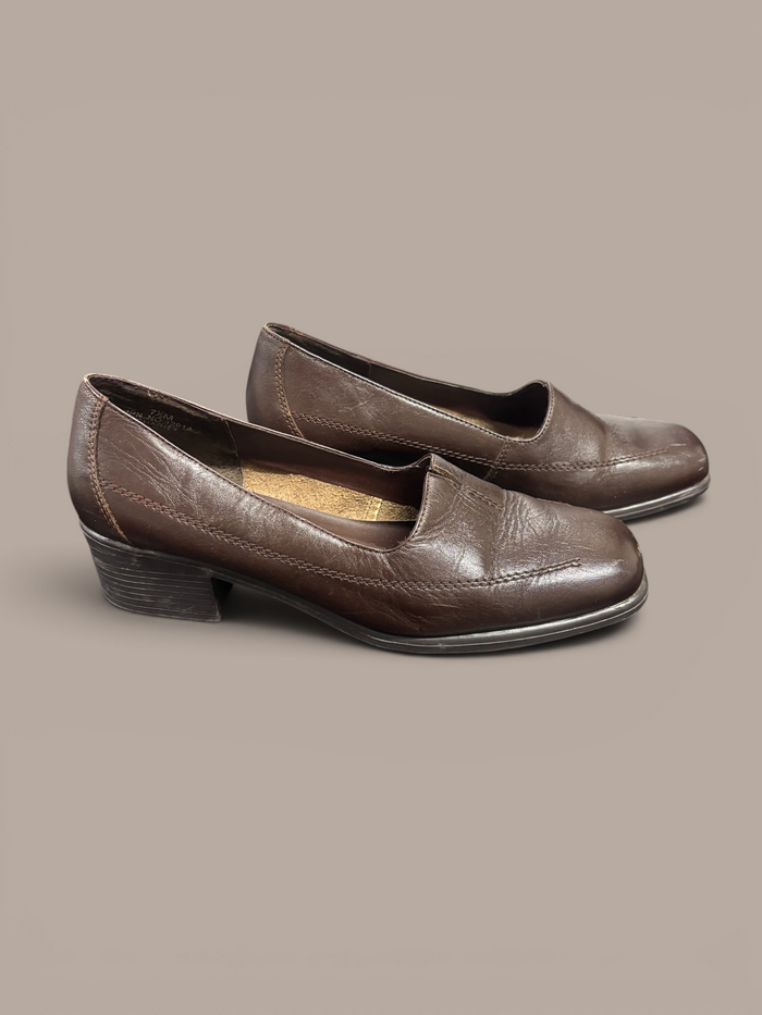 Cattivo leather loafers brown with heel