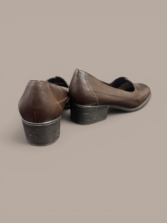 Cattivo leather loafers brown with heel