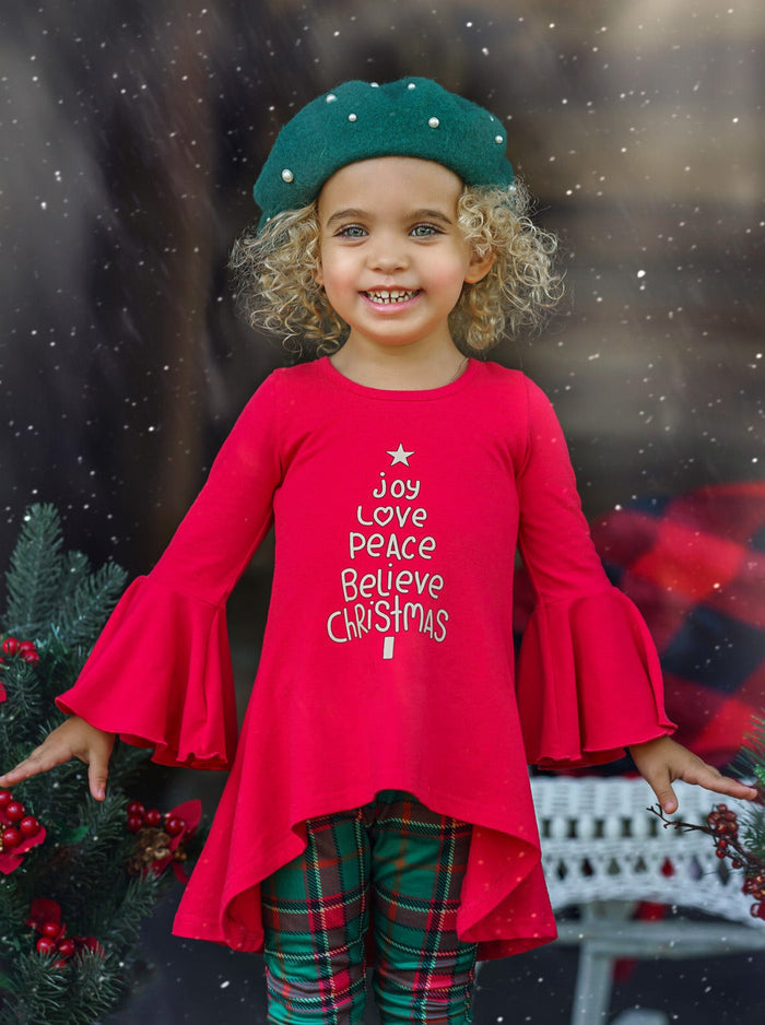 Winter Casual Sets | Christmas Inspiration Tunic & Plaid Legging Set