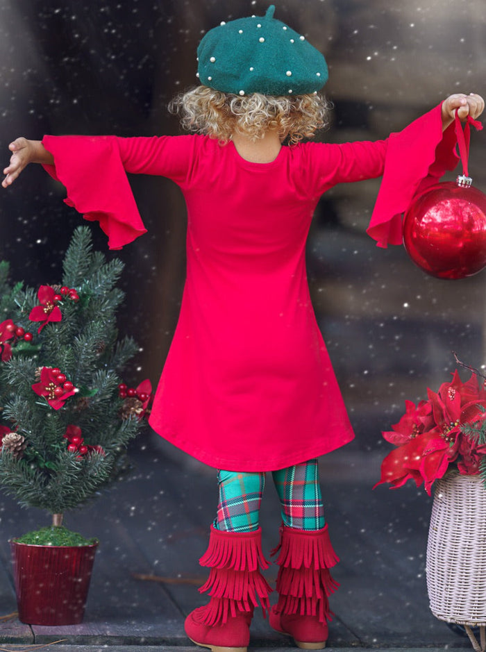 Winter Casual Sets | Christmas Inspiration Tunic & Plaid Legging Set