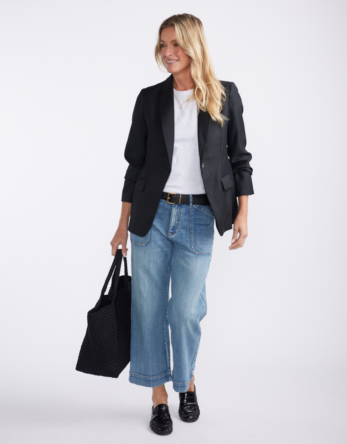 Classic Wool Blazer - Black