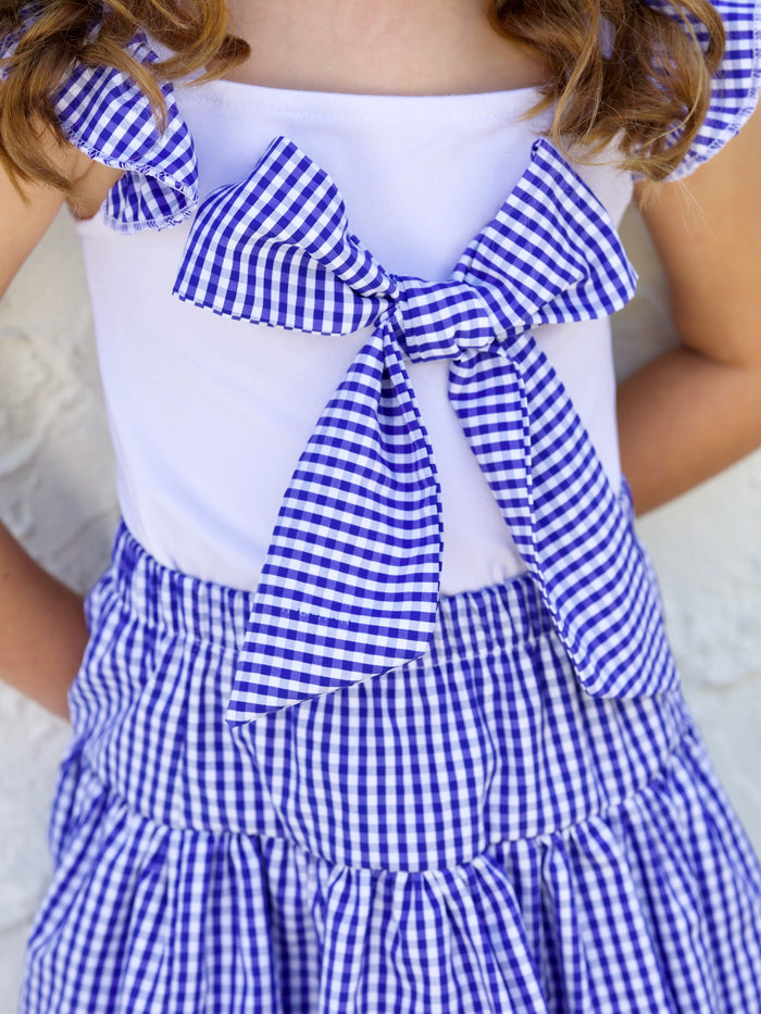 Country Chic Gingham Bow Skirt Set