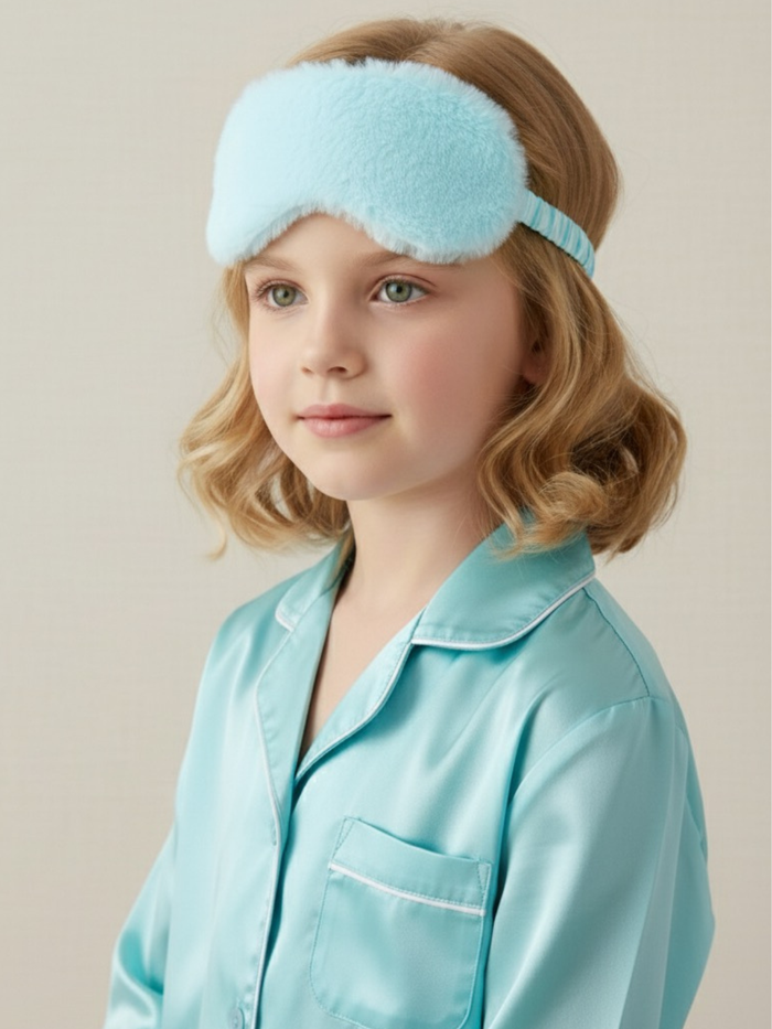 Cozy Blue Plush Sleep Eye Mask