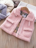 Cozy Plush Zip-Up Sherpa Vest with Pocket Detail Mia Belle Girls