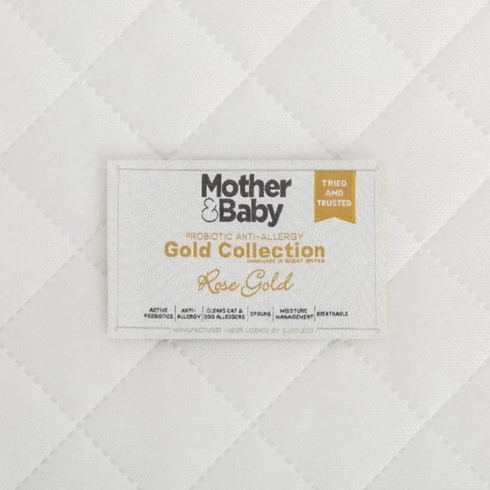 CuddleCo Mother&Baby Rose Gold Anti - Allergy Sprung Cot Mattress 120 x 60cm - ebebek