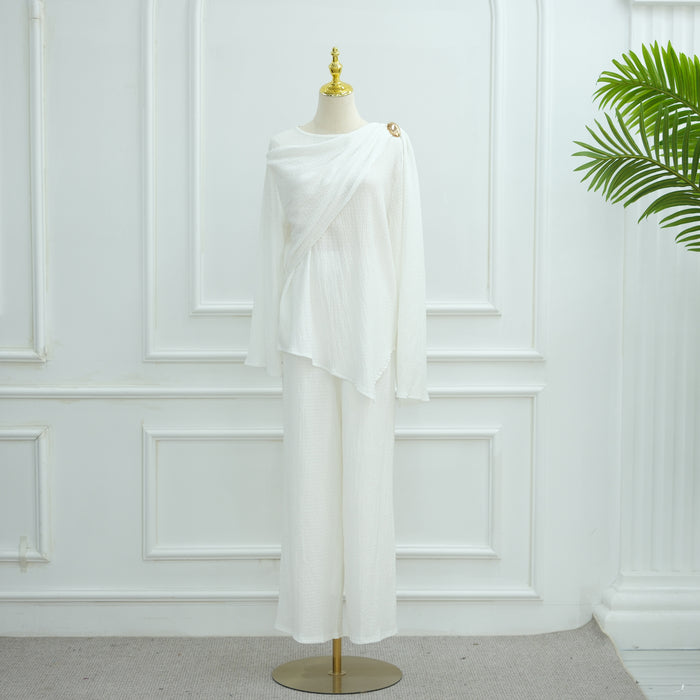 Daisy Co ord Set - White