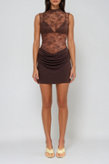 Danique Sleeveless Lace Mini Dress