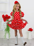 Darling Polka Dot Ruffle Dress