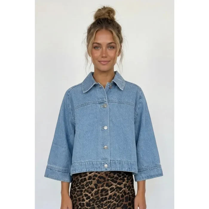 Denim Cape Jacket