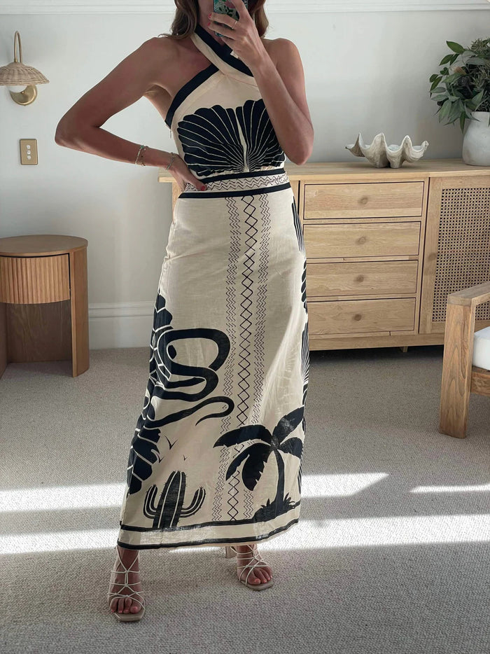 Dixon Halter Dress - Black