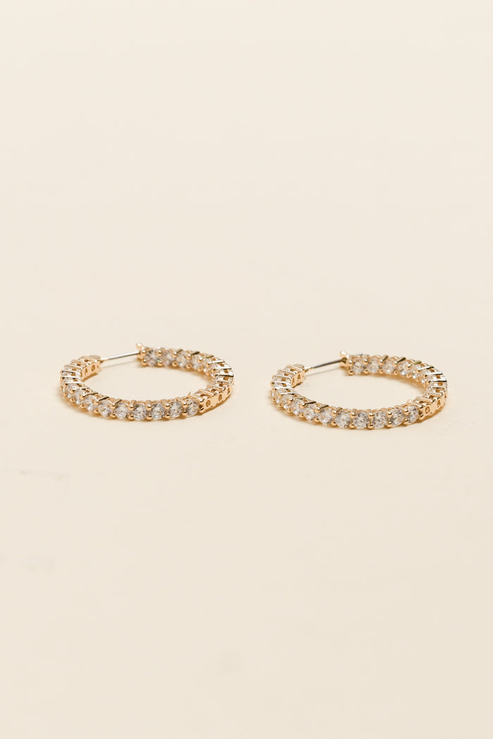 Dolce Vita Gold Diamante Hoop Earrings
