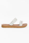 Dominica Silver Diamante Slide