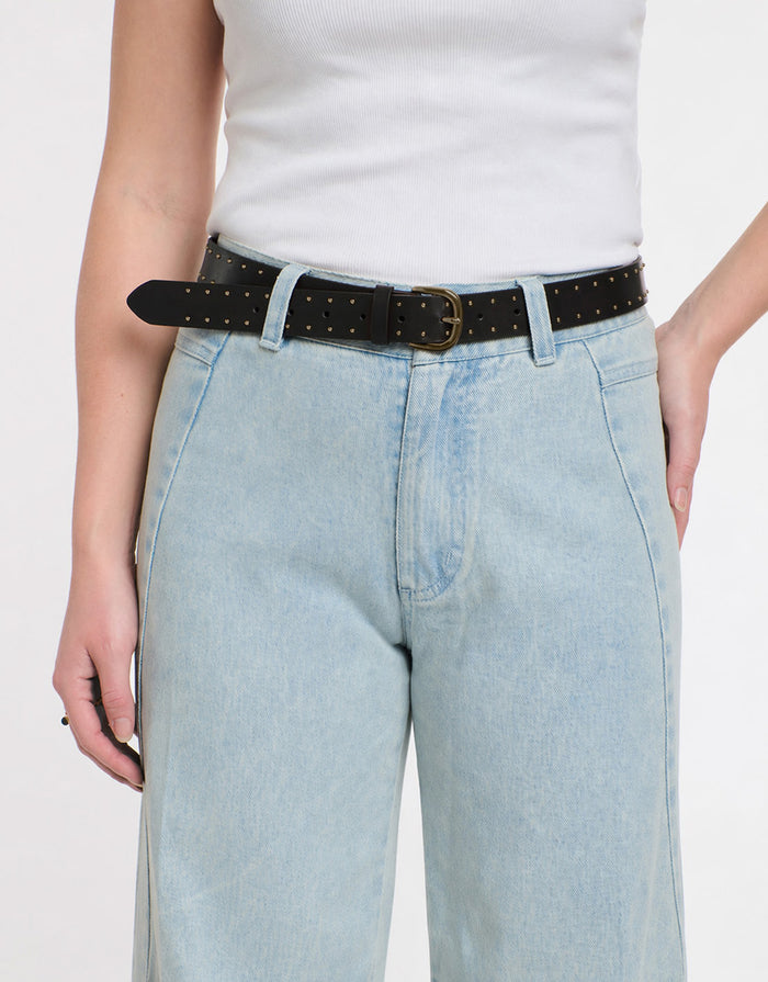 Double Studded Belt - Black