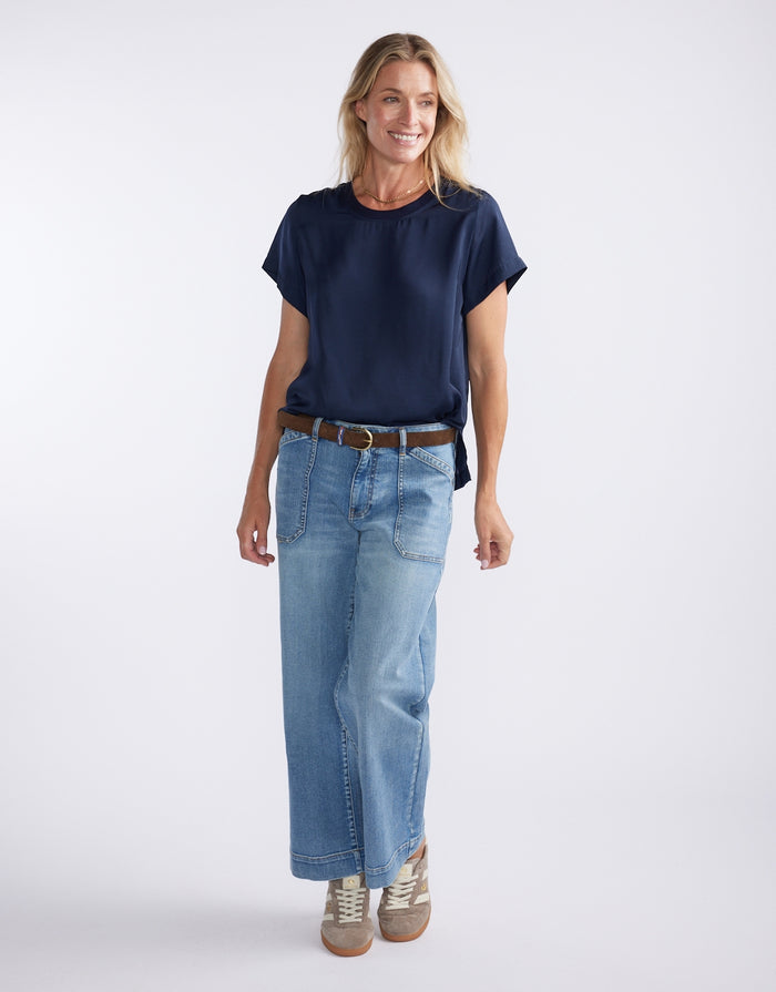 Drape Tee - Navy