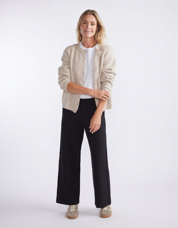 Effortless Ponte Pant - Black/Black