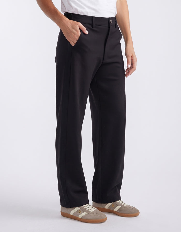 Effortless Ponte Pant - Black/Black