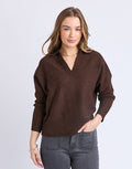 foxwood-elea-knit-polo-coffee-womens-clothing