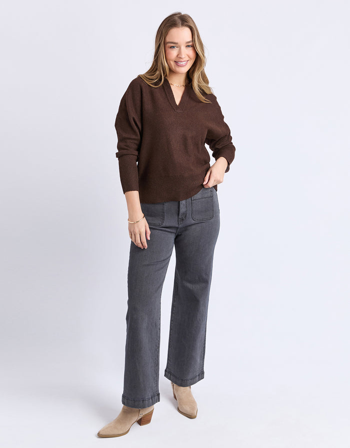 foxwood-elea-knit-polo-coffee-womens-clothing