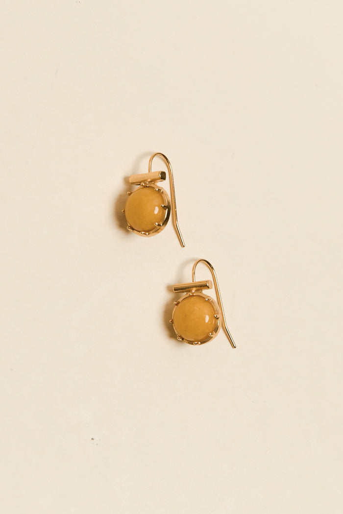 Electra Yellow Stone Hook Earrings