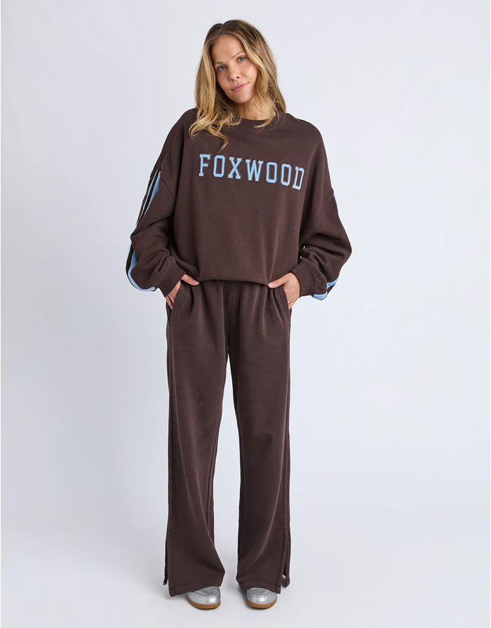 Elevated Sunday Crew - Coffee/Light Blue