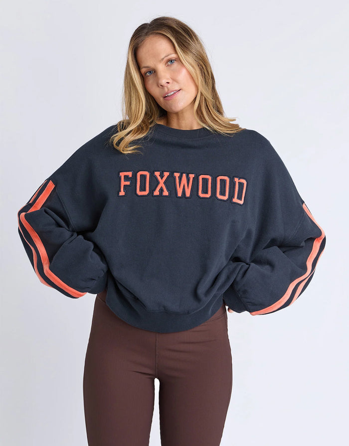 Elevated Sunday Crew - Navy/Orange