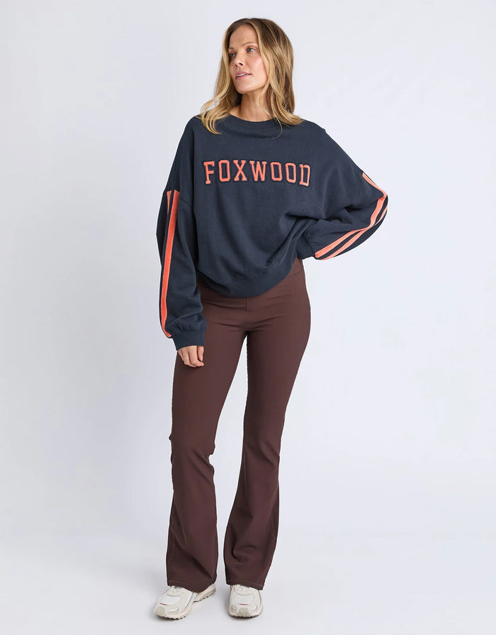 Elevated Sunday Crew - Navy/Orange