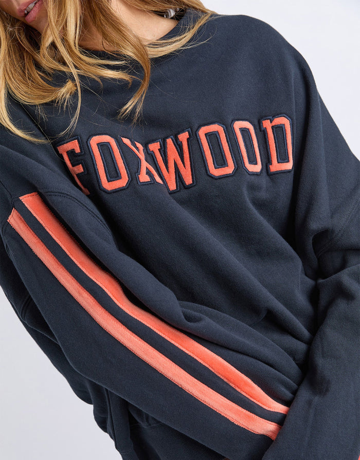 Elevated Sunday Crew - Navy/Orange