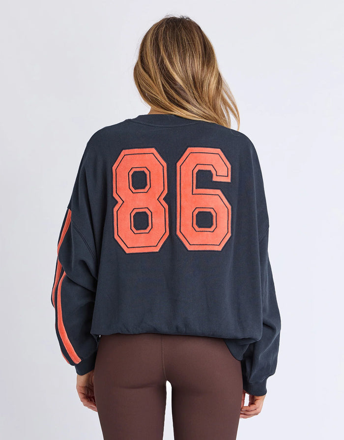 Elevated Sunday Crew - Navy/Orange