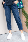 Eliana Dark Blue Denim Stretch Jeans,Lifestyle