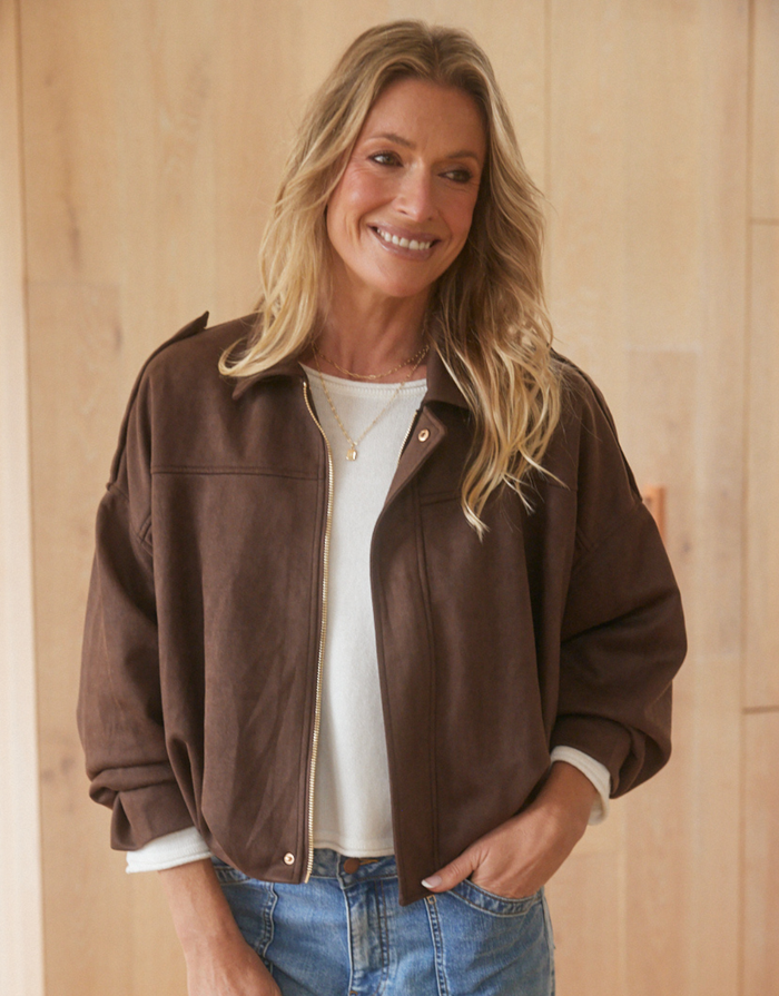 Elle Bomber Jacket - Chocolate