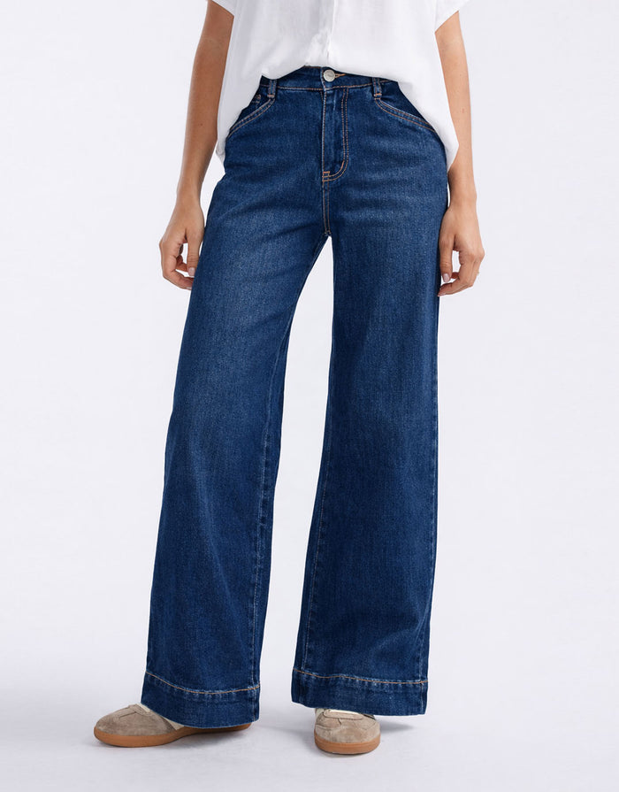 Ellery Stretch Straight Leg Jeans - Dark Wash