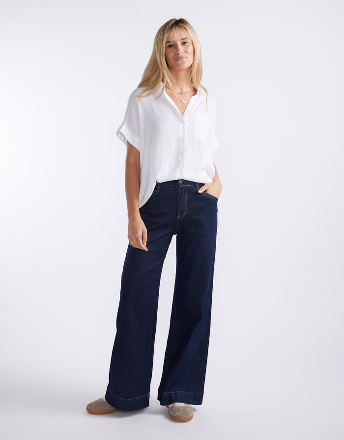 Ellery Stretch Straight Leg Jeans - Indigo Wash