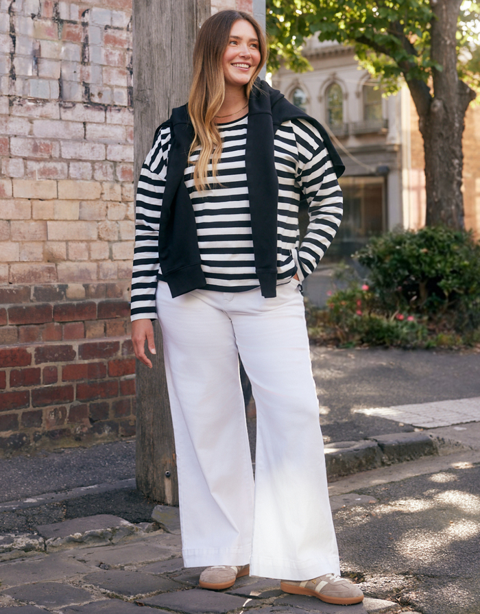 Ellery Stretch Straight Leg Jeans - White