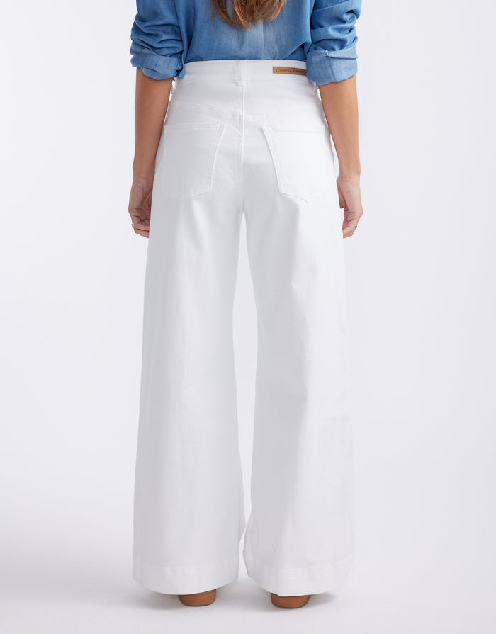 Ellery Stretch Straight Leg Jeans - White