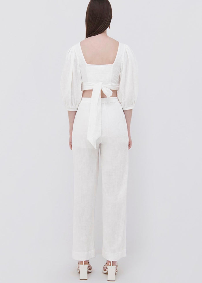 Embry Gauze Cover Up Pant (White)