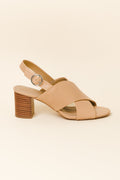 Emi Tan Leather Slingback Heel