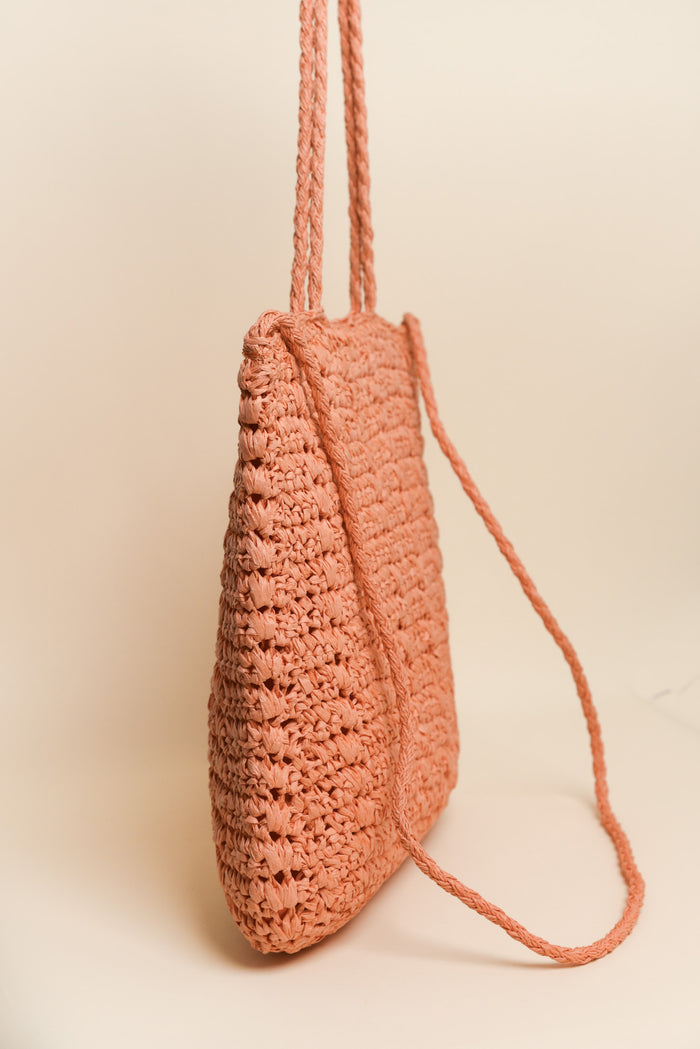 Endota Coral Straw Tote