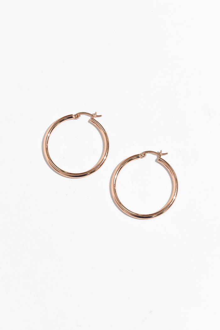 Erika Rose Gold Hoop Earrings