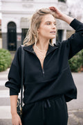 Escape Super Soft Half Zip Top - Black