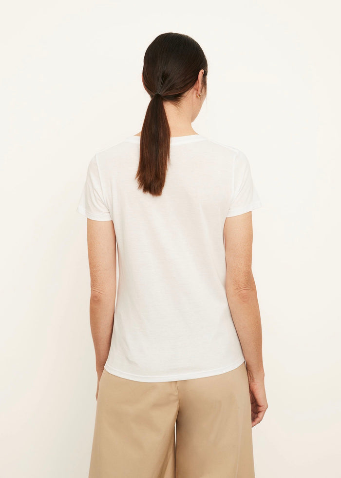 Essential V Neck (Optic White)