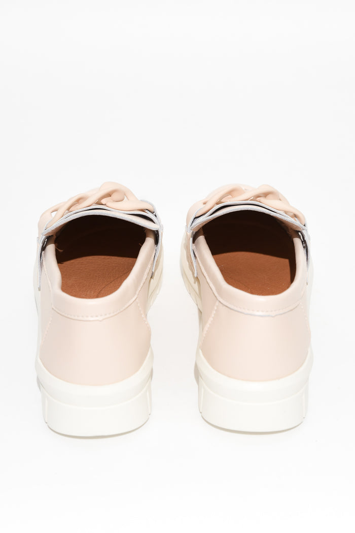 Euston Nude Leather Chain Loafer
