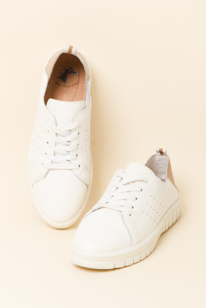 Exit White Leather Sneaker