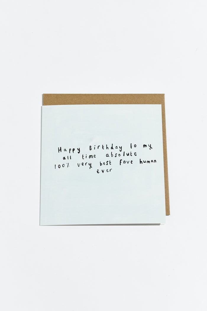 Favourite Human Birthday Card