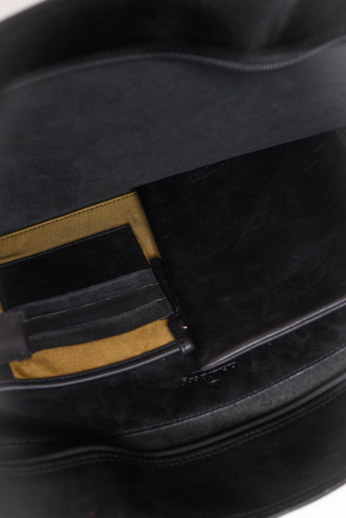 Fenna Black Leather Tote