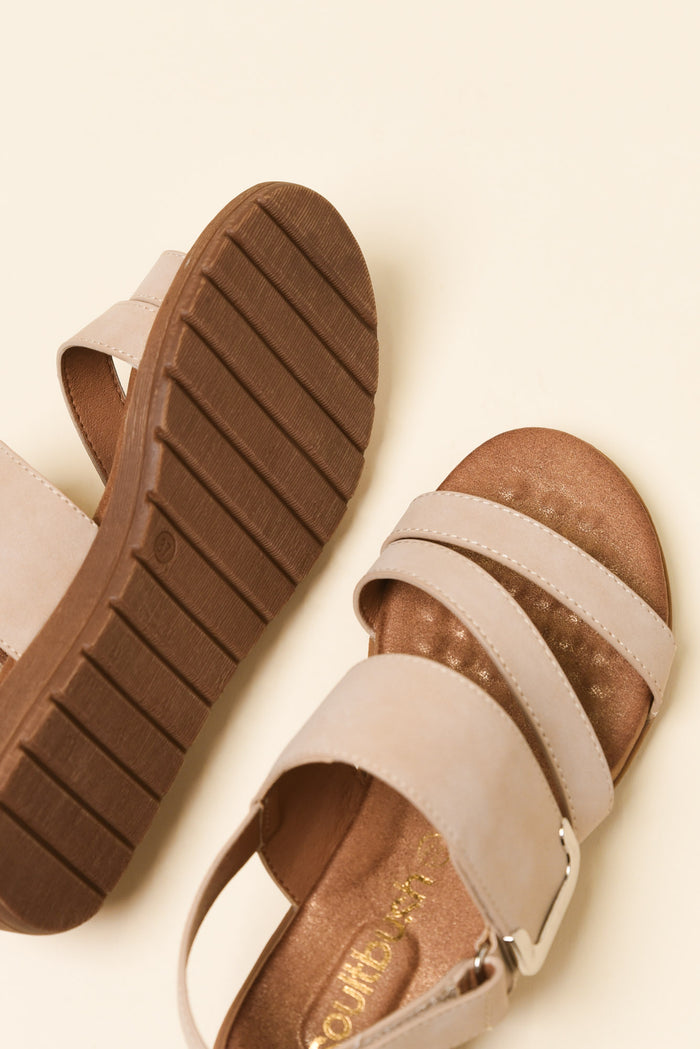 Flinders Beige Velcro Sandal