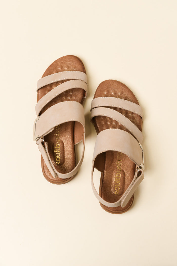 Flinders Beige Velcro Sandal