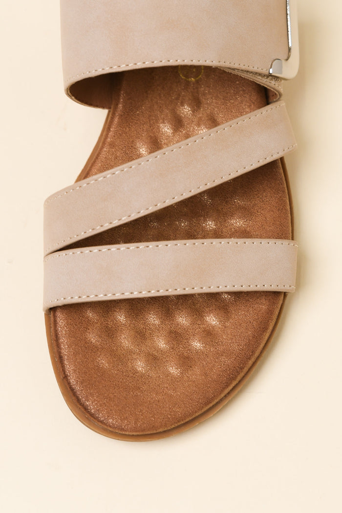 Flinders Beige Velcro Sandal