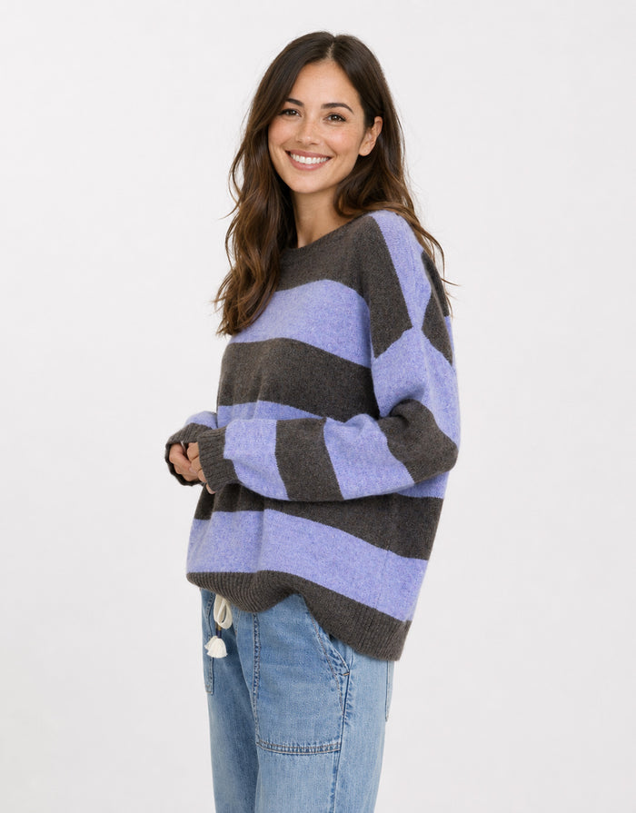 Frankie Knit - Lilac/Choc